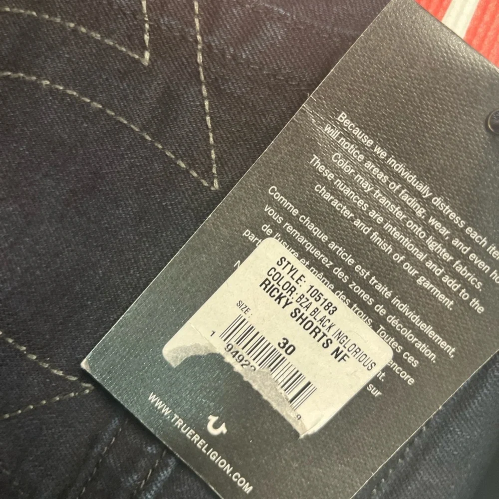 Navy blue true religion jean shorts